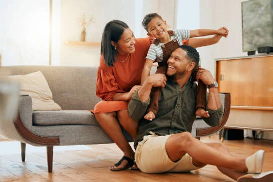 Family together at home representing protection and future planning